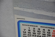 Yugoslavia Airlines Olympics Travel Poster JAT December 1983 Calendar 26" x 38"   - TvMovieCards.com
