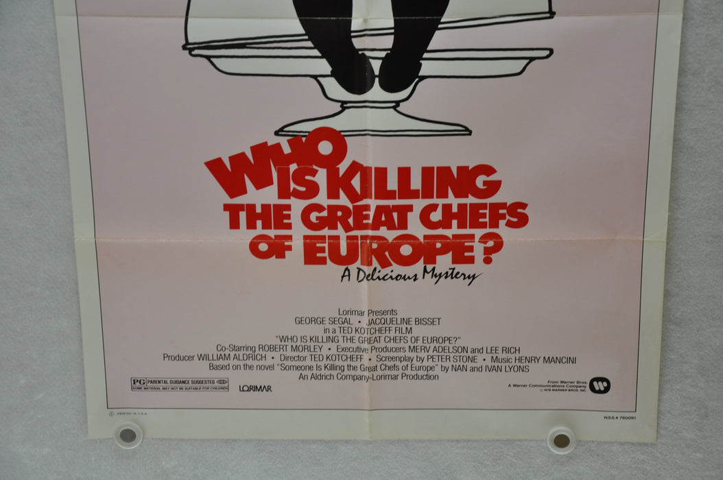 1978 Who is Killing The Great Chefs of Europe? Original 1SH Movie Poster 27 x 41   - TvMovieCards.com