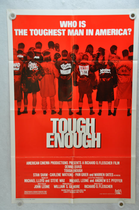 1983 Tough Enough Original 1SH Movie Poster 27 x 41 Dennis Quaid Carlene Watkins   - TvMovieCards.com