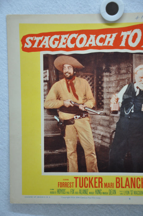 Stagecoach to Fury Lobby Card #4 Movie Poster Forrest Tucker, Mari Blanchard   - TvMovieCards.com