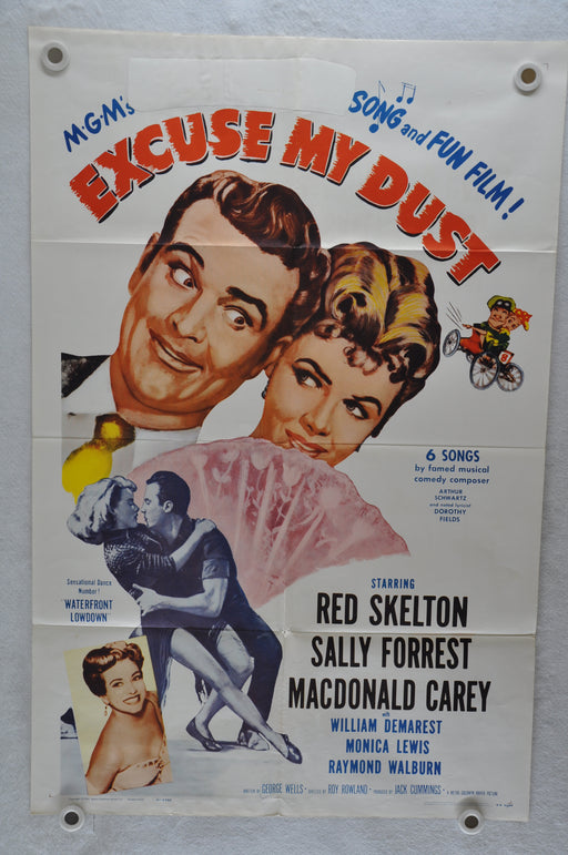 1951 Excuse My Dust Original 1SH Movie Poster Red Skelton Sally Forrest   - TvMovieCards.com