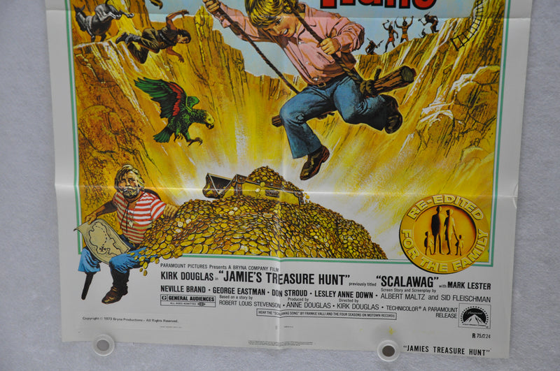 1975 Scalawag (aka Jamie's Treasure Hunt) Original 1SH Movie Poster 27 x 41   - TvMovieCards.com