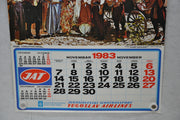 Yugoslavia Airlines Olympics Travel Poster JAT November 1983 Calendar 26" x 38"   - TvMovieCards.com