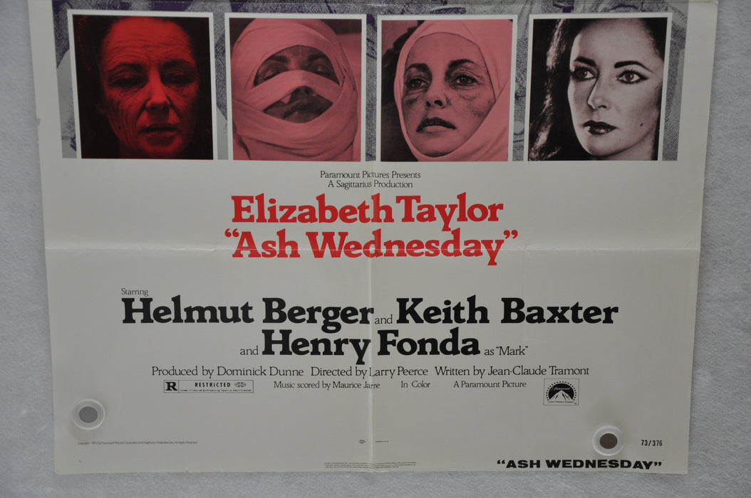 1973 Ash Wednesday Original 1SH Movie Poster 27 x 41 Elizabeth Taylor   - TvMovieCards.com