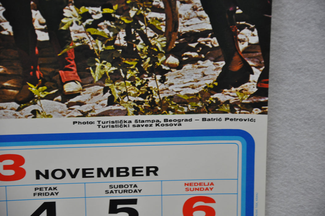 Yugoslavia Airlines Olympics Travel Poster JAT November 1983 Calendar 26" x 38"   - TvMovieCards.com