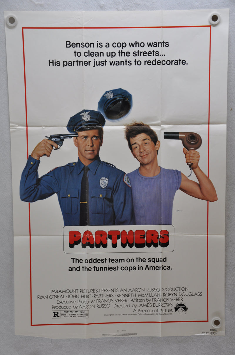 1982 Partners Original 1SH Movie Poster 27 x 41 Ryan O'Neal John Hurt McMillan   - TvMovieCards.com