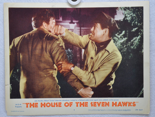 The House of the Seven Hawks Lobby Card #7 Movie Poster Robert Taylor   - TvMovieCards.com