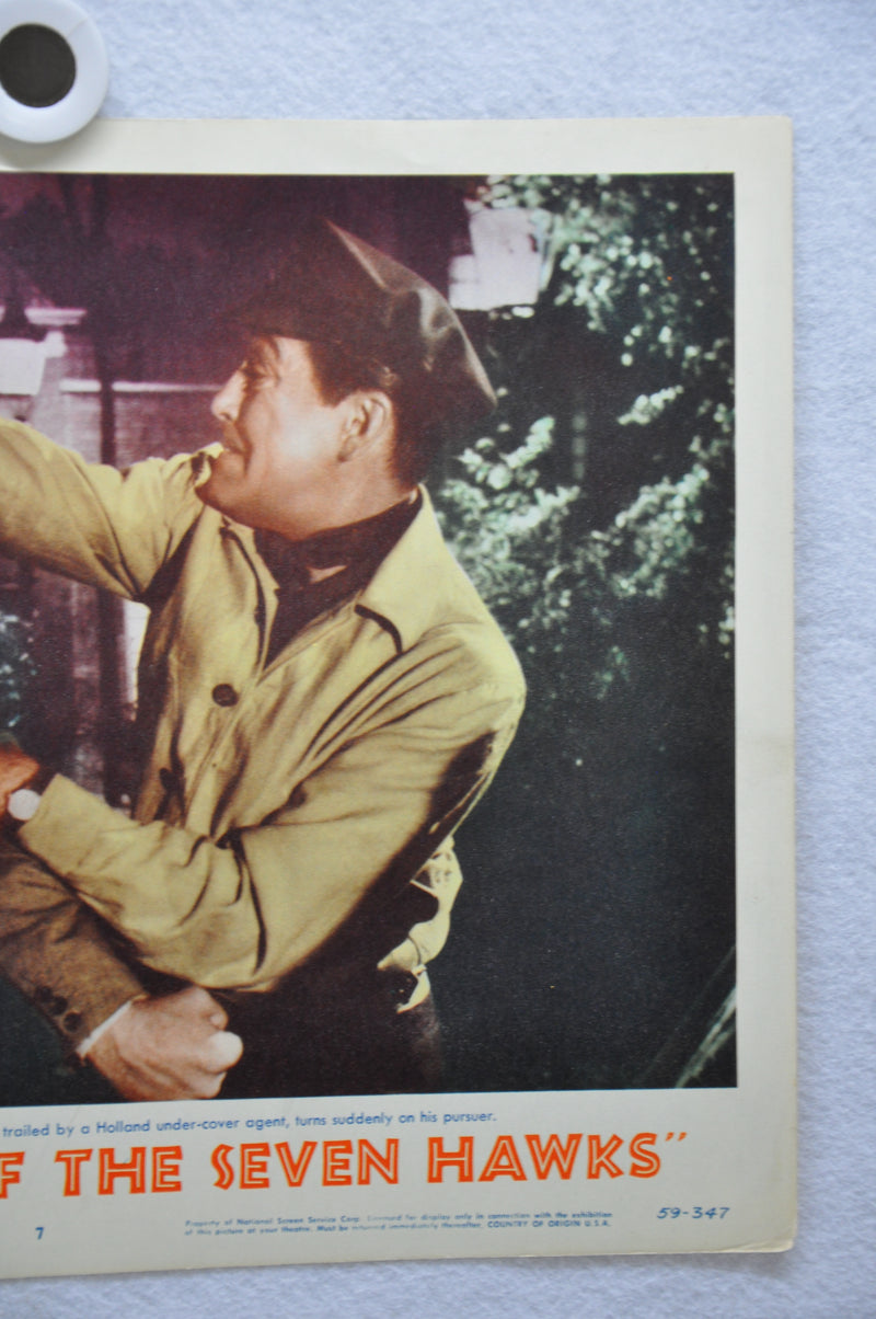 The House of the Seven Hawks Lobby Card #7 Movie Poster Robert Taylor   - TvMovieCards.com