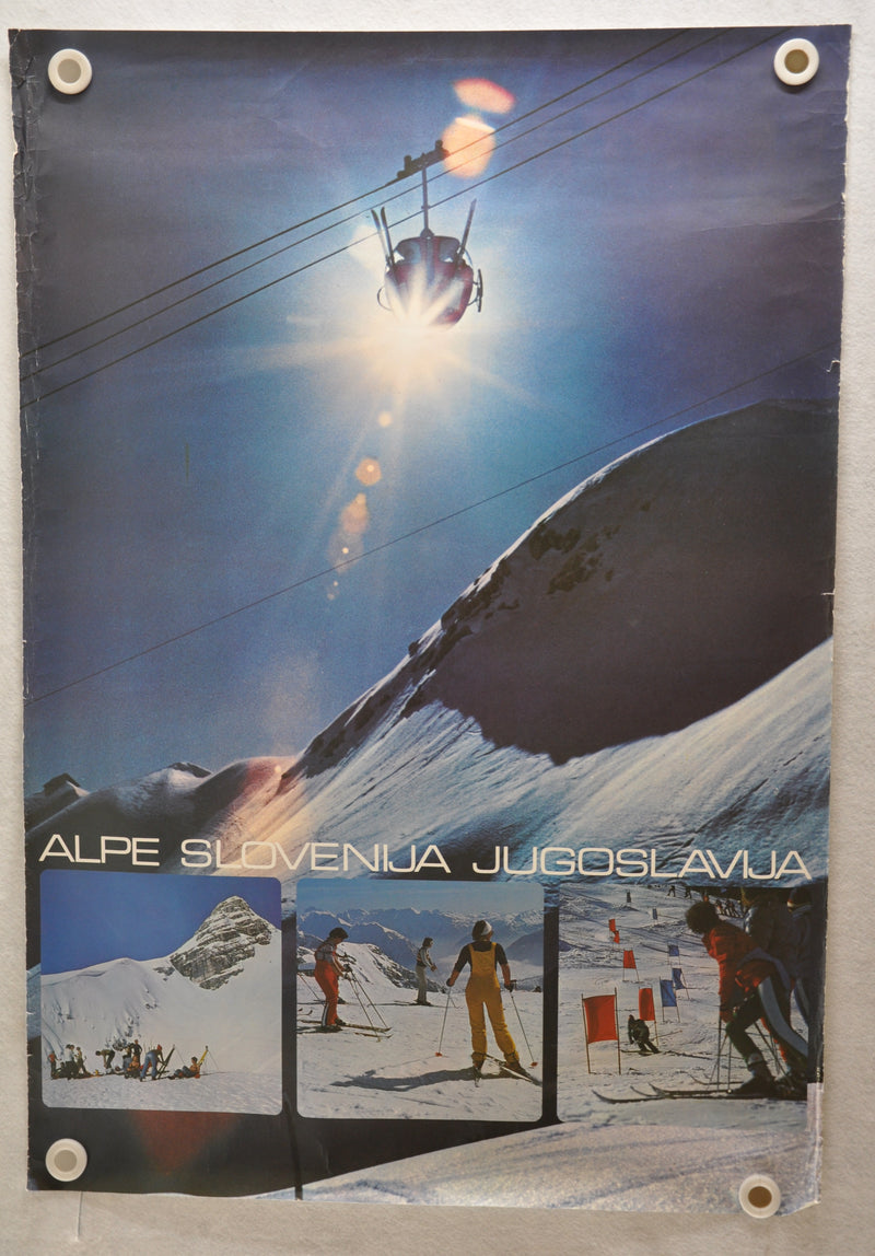 Vintage 1977 Yugoslavia Travel Poster "Alpe Slovenija" 26.5" x 38.5"   - TvMovieCards.com