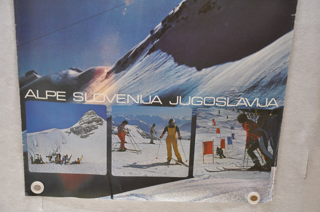 Vintage 1977 Yugoslavia Travel Poster "Alpe Slovenija" 26.5" x 38.5"   - TvMovieCards.com