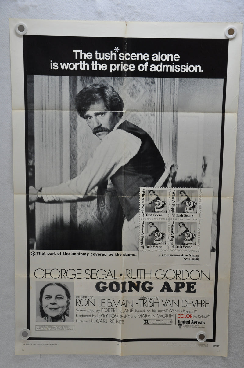 1970 Where's Poppa (Going Ape) Original 1SH Movie Poster 27 x 41 George Segal   - TvMovieCards.com