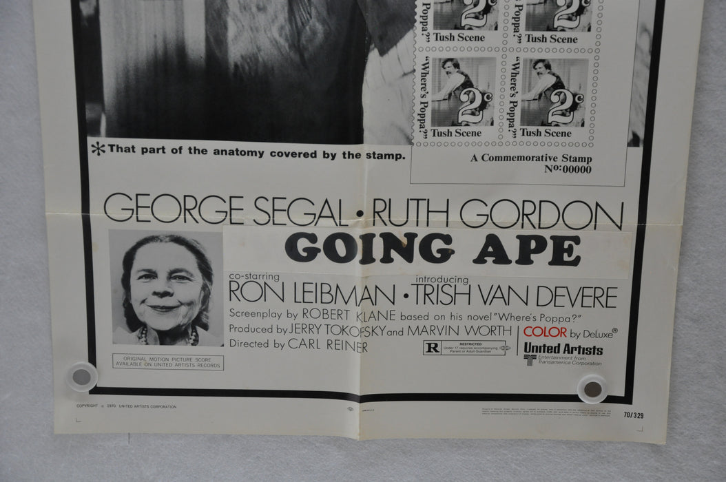 1970 Where's Poppa (Going Ape) Original 1SH Movie Poster 27 x 41 George Segal   - TvMovieCards.com