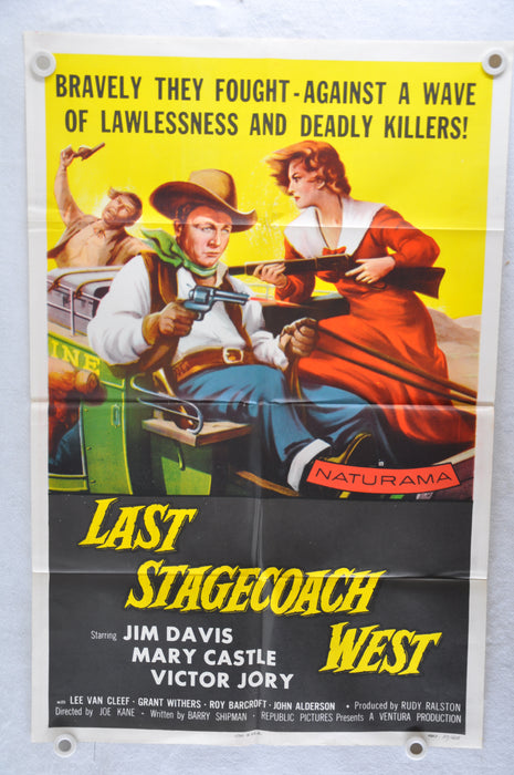 1957 The Last Stagecoach West Original 1SH Movie Jim Davis, Mary Castle   - TvMovieCards.com