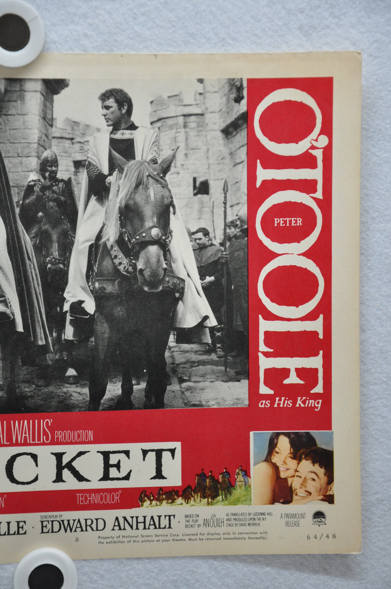 Becket 1964 Lobby Card #8 Movie Poster  Richard Burton, Peter O'Toole   - TvMovieCards.com