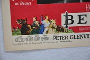 Becket 1964 Lobby Card #8 Movie Poster  Richard Burton, Peter O'Toole   - TvMovieCards.com