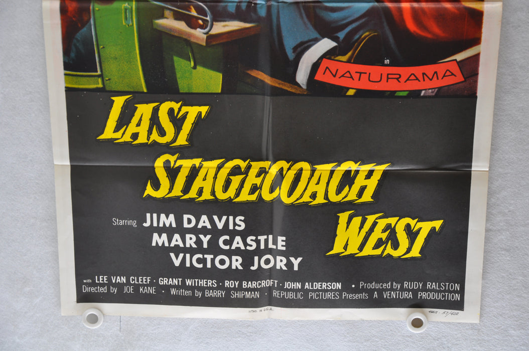 1957 The Last Stagecoach West Original 1SH Movie Jim Davis, Mary Castle   - TvMovieCards.com