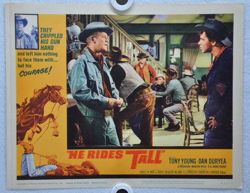 He Rides Tall 1964 Lobby Card #5 Movie Poster Tony Young, Dan Duryea, Jo Morrow   - TvMovieCards.com