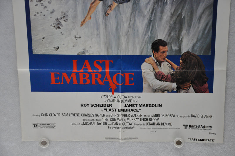 1979 Last Embrace Original 1SH Movie Poster 27 x 41 Roy Scheider, Janet Margolin   - TvMovieCards.com