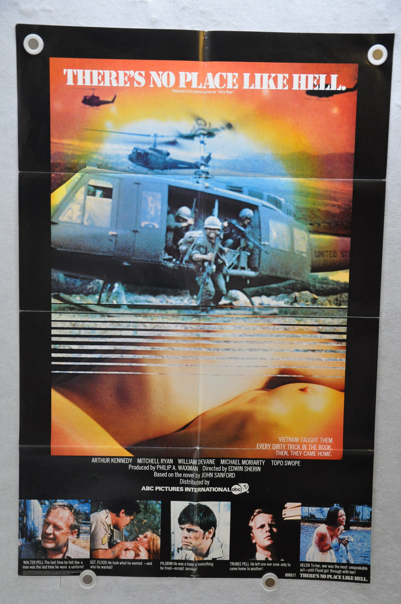 1980 There's No Place Like Hell (Glory Boys) Original 1SH Movie Poster 27 x 41   - TvMovieCards.com