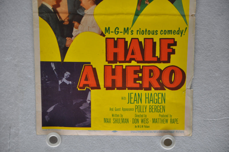 1953 Half A Hero Original Insert Movie Poster Red Skelton Jean Hagen   - TvMovieCards.com