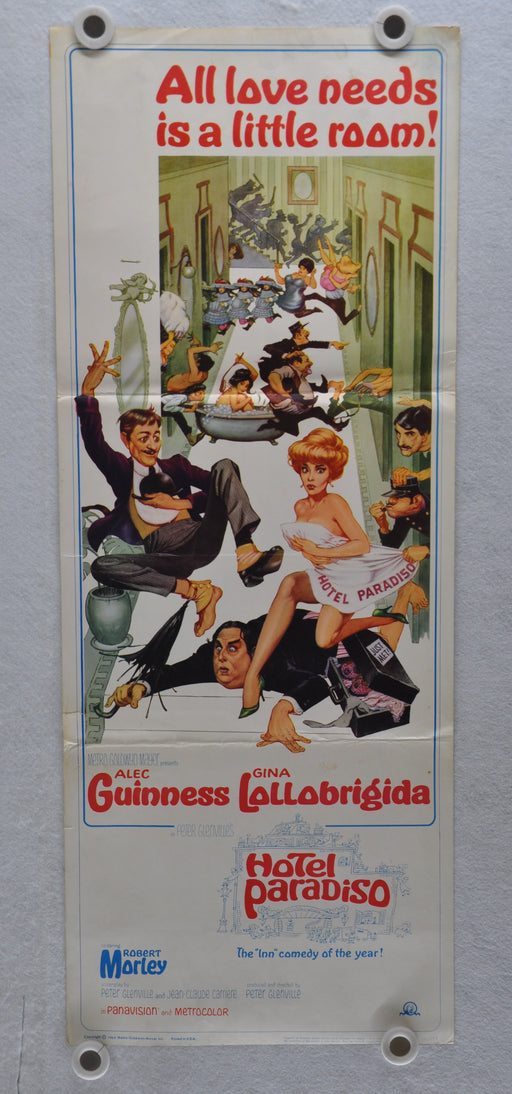 1966 Hotel Paradiso Original Insert Movie Poster Gina Lollobrigida, Alec Guinnes   - TvMovieCards.com
