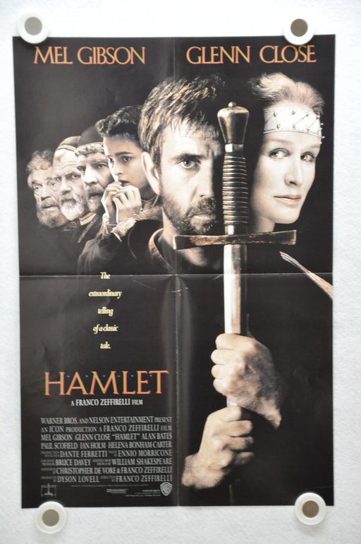 1990 Hamlet Movie Poster 14 x 20 Mel Gibson, Glenn Close, Alan Bates   - TvMovieCards.com