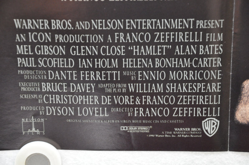 1990 Hamlet Movie Poster 14 x 20 Mel Gibson, Glenn Close, Alan Bates   - TvMovieCards.com
