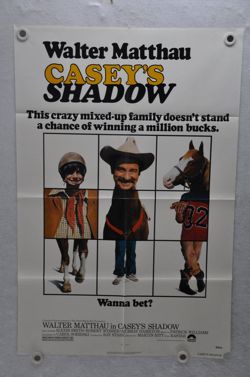 1978 Casey's Shadow Original 1SH Movie Poster 27 x 41 Walter Matthau   - TvMovieCards.com