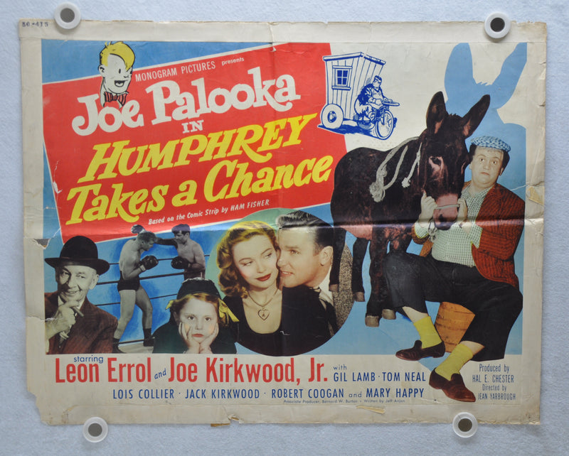 1950 Joe Palooka in Humphrey Takes a Chance Original Half Sheet Movie Poster   - TvMovieCards.com