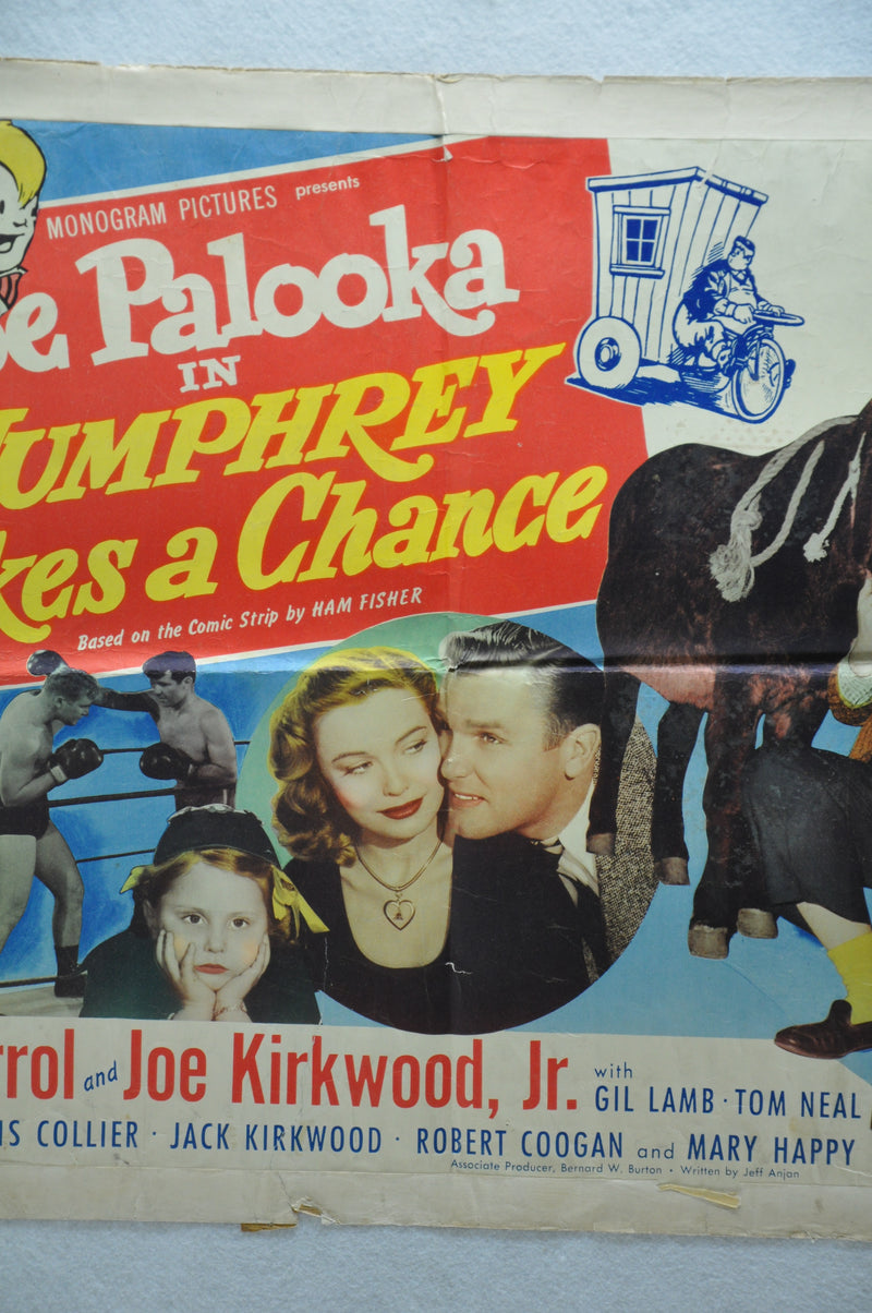 1950 Joe Palooka in Humphrey Takes a Chance Original Half Sheet Movie Poster   - TvMovieCards.com