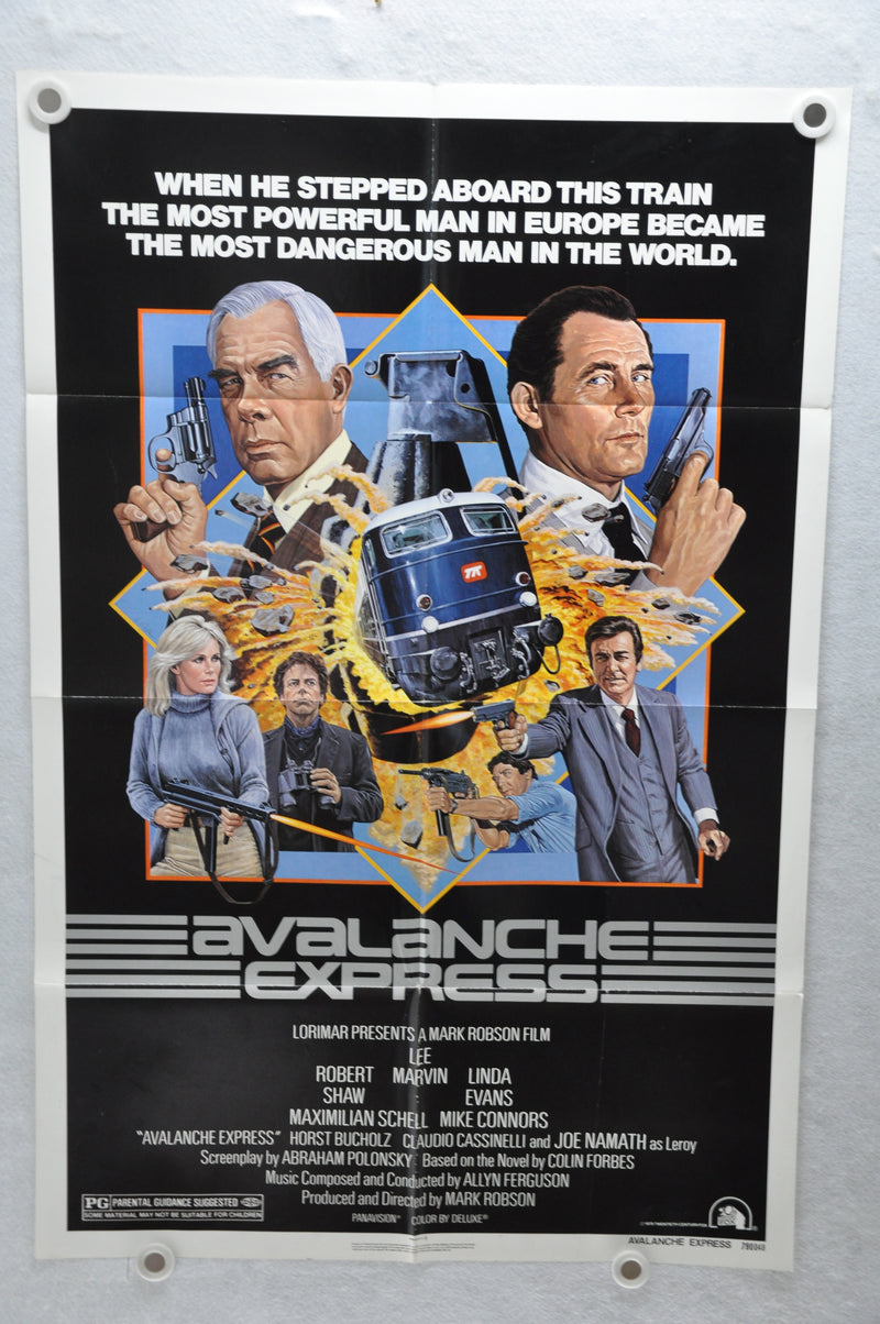 1979 Avalanche Express Original 1SH Movie Poster 27 x 41 Lee Marvin, Robert Shaw   - TvMovieCards.com