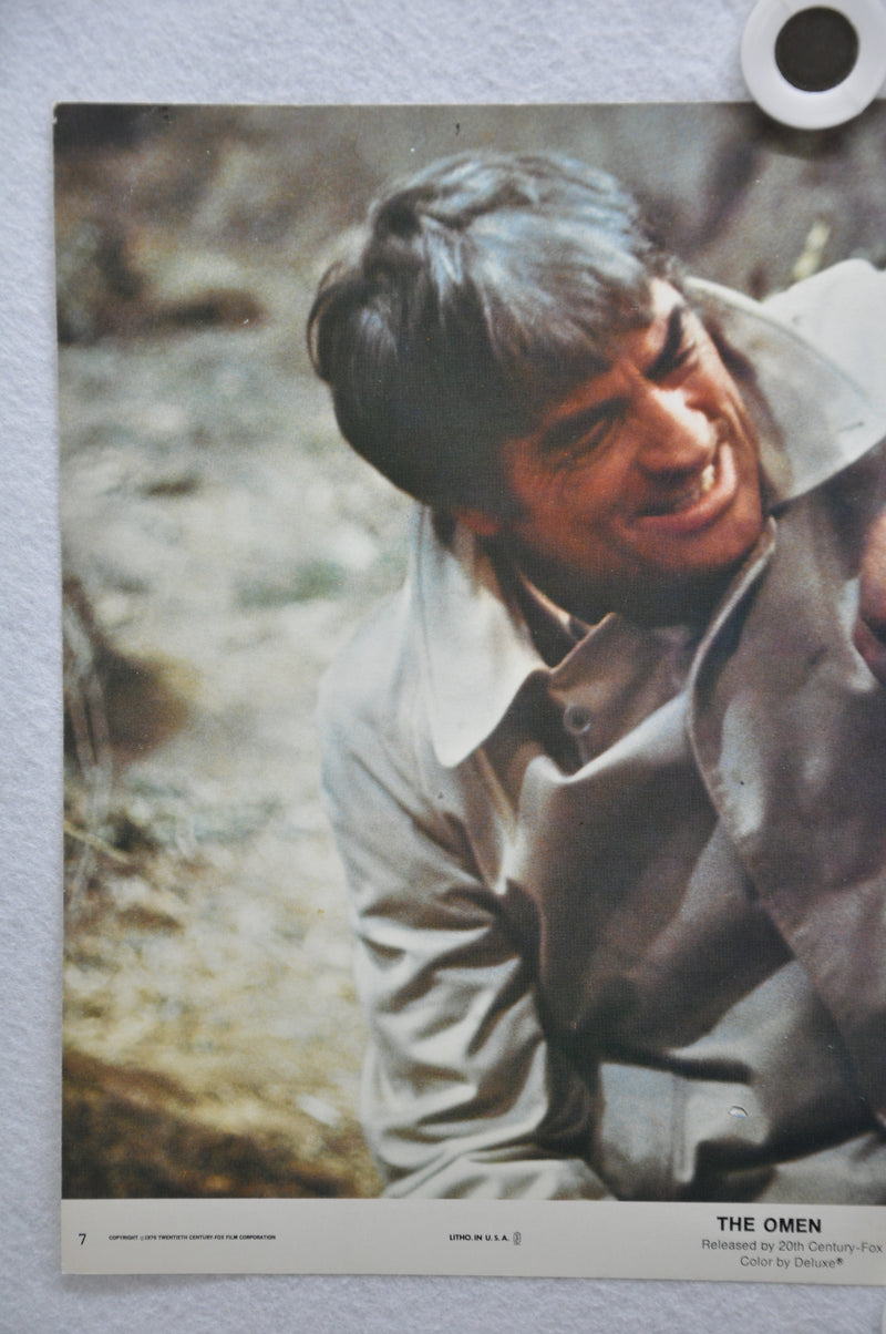 The Omen Lobby Card #7 1976 Movie Poster Gregory Peck Lee Remick Harvey Stephens   - TvMovieCards.com