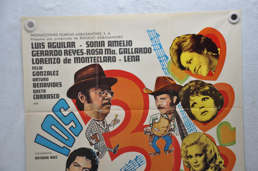 1975 Los Compodres Original 1Sh Movie Poster 27x 37 Gerardo Reyes   - TvMovieCards.com