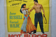 1956 Hot Blood Original 1Sh Movie Poster Jane Russell Cornel Wilde Luther Adler   - TvMovieCards.com