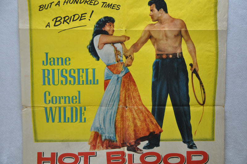 1956 Hot Blood Original 1Sh Movie Poster Jane Russell Cornel Wilde Luther Adler   - TvMovieCards.com