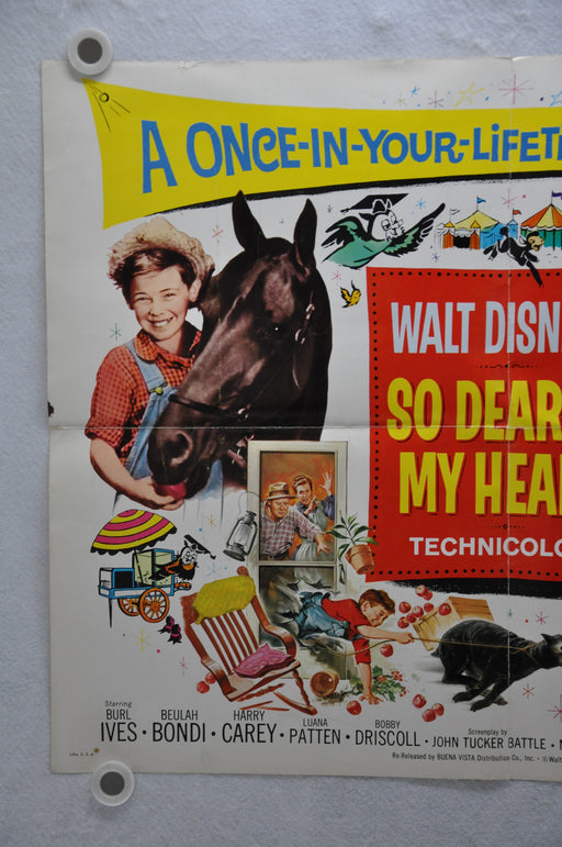 1964 So Dear To My Heart Original Half Sheet Rerelease Movie Poster Burl Ives   - TvMovieCards.com