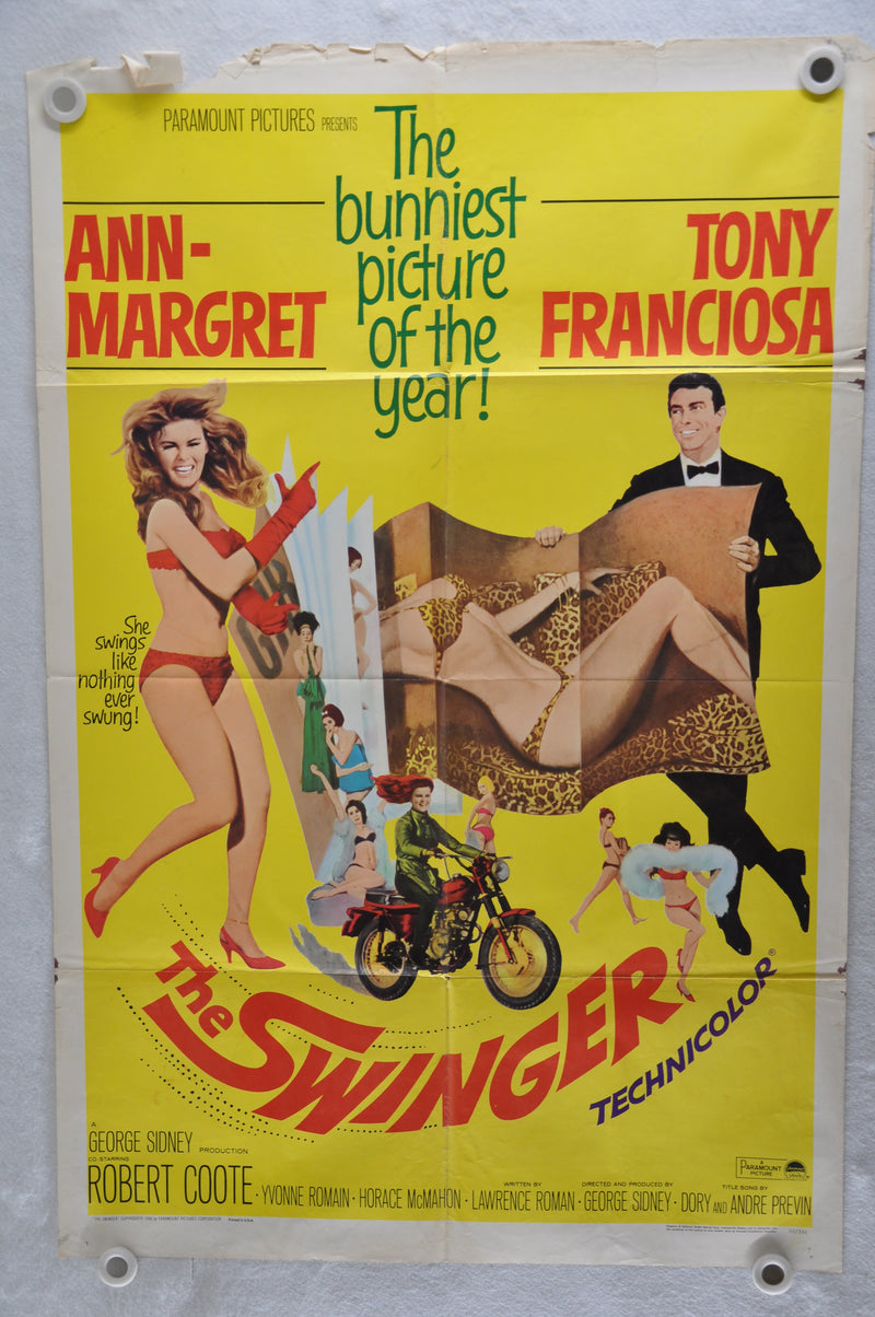1966 The Swinger Original 1Sh Movie Poster Ann-Margret Anthony Franciosa   - TvMovieCards.com