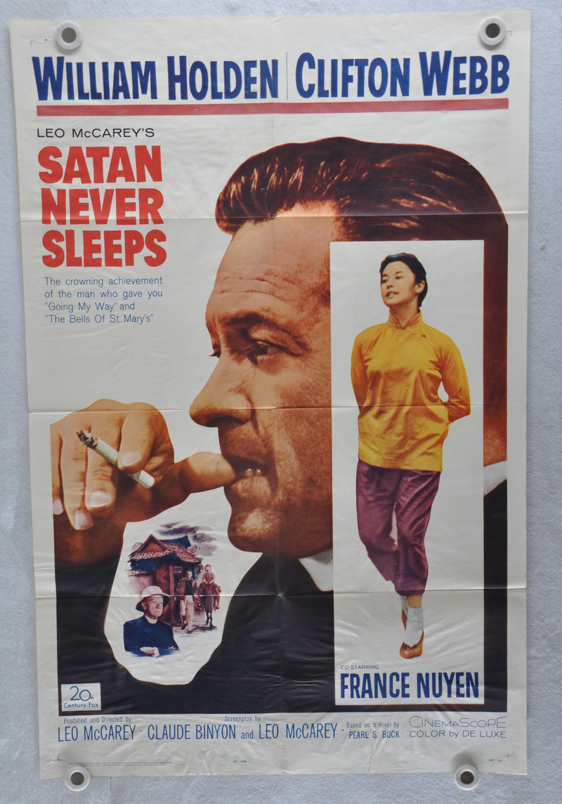 1962 Satan Never Sleeps Original 1Sh Movie Poster William Holden Clifton Webb   - TvMovieCards.com