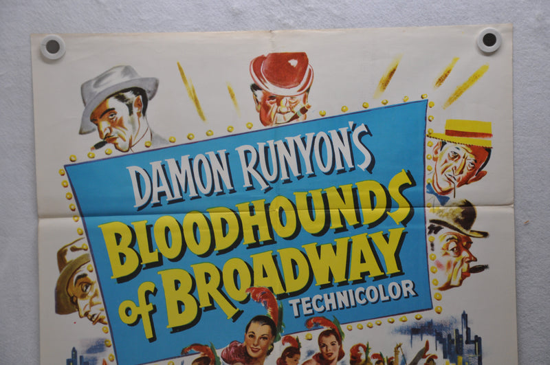 1952 Bloodhounds of Broadway Original 1Sh Movie Poster Mitzi Gaynor Scott Brady   - TvMovieCards.com
