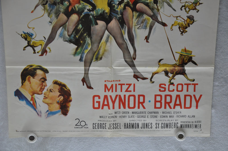 1952 Bloodhounds of Broadway Original 1Sh Movie Poster Mitzi Gaynor Scott Brady   - TvMovieCards.com