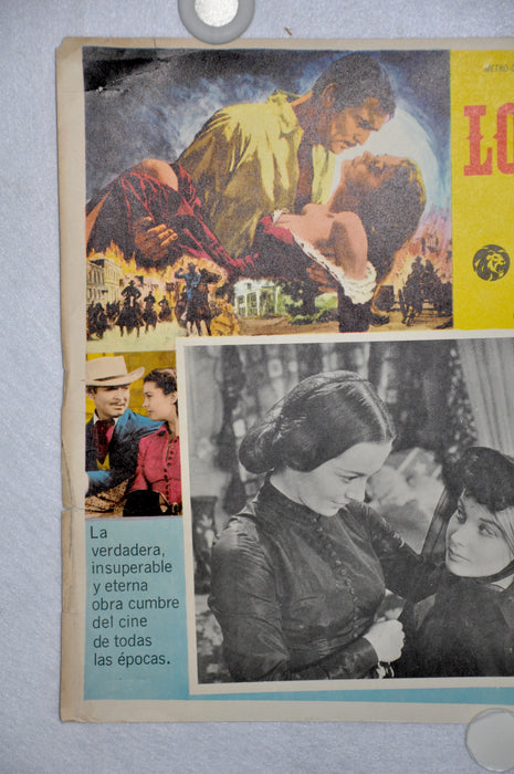 Gone With The Wind 1968 Mexican Lobby Card Movie Poster Clark Gable Vivien Leigh   - TvMovieCards.com