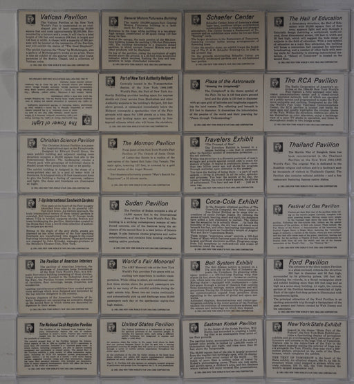 New York World's Fair Attractions Vintage Card Set 24 Cards Ed-U-Cards 1963   - TvMovieCards.com