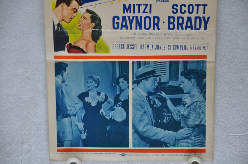Bloodhounds of Broadway Original Insert Movie Poster Mitzi Gaynor Scott Brady   - TvMovieCards.com