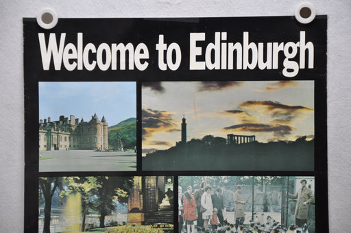 Vintage 1980s "Welcome to Edinburgh" Travel Poster " 20 x 30   - TvMovieCards.com