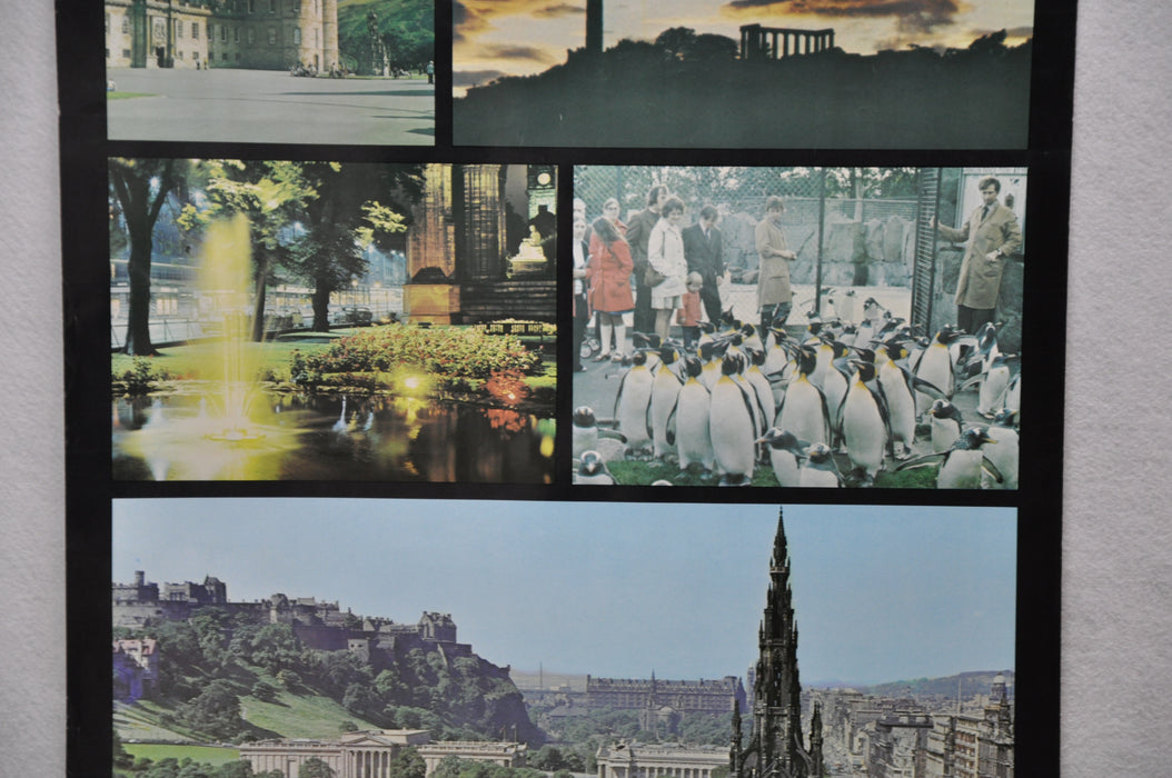 Vintage 1980s "Welcome to Edinburgh" Travel Poster " 20 x 30   - TvMovieCards.com