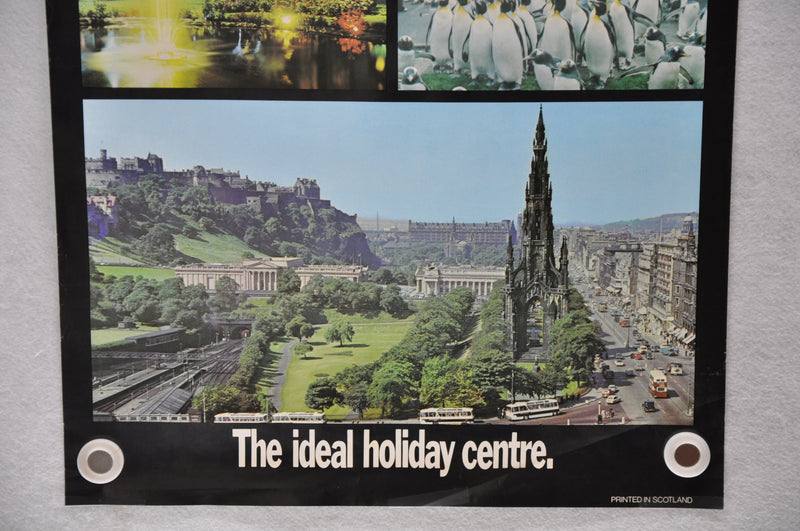 Vintage 1980s "Welcome to Edinburgh" Travel Poster " 20 x 30   - TvMovieCards.com