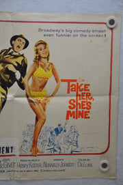 1963 Take Her Shes Mine Original Half Sheet Movie Poster James Stewart   - TvMovieCards.com