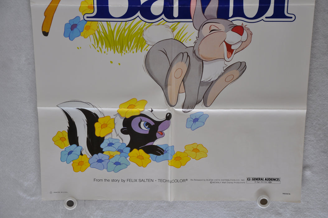 1982 Walt Disney Bambi Rerelease Original 1SH Movie Poster Hardie Albright, Stan   - TvMovieCards.com