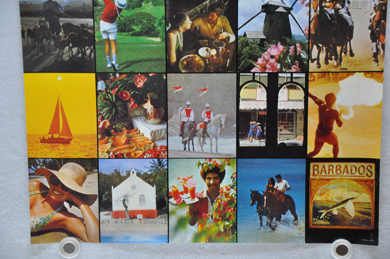 Vintage 1980s "Barbados" Advertising Tourism Travel Poster 22" x 28"   - TvMovieCards.com