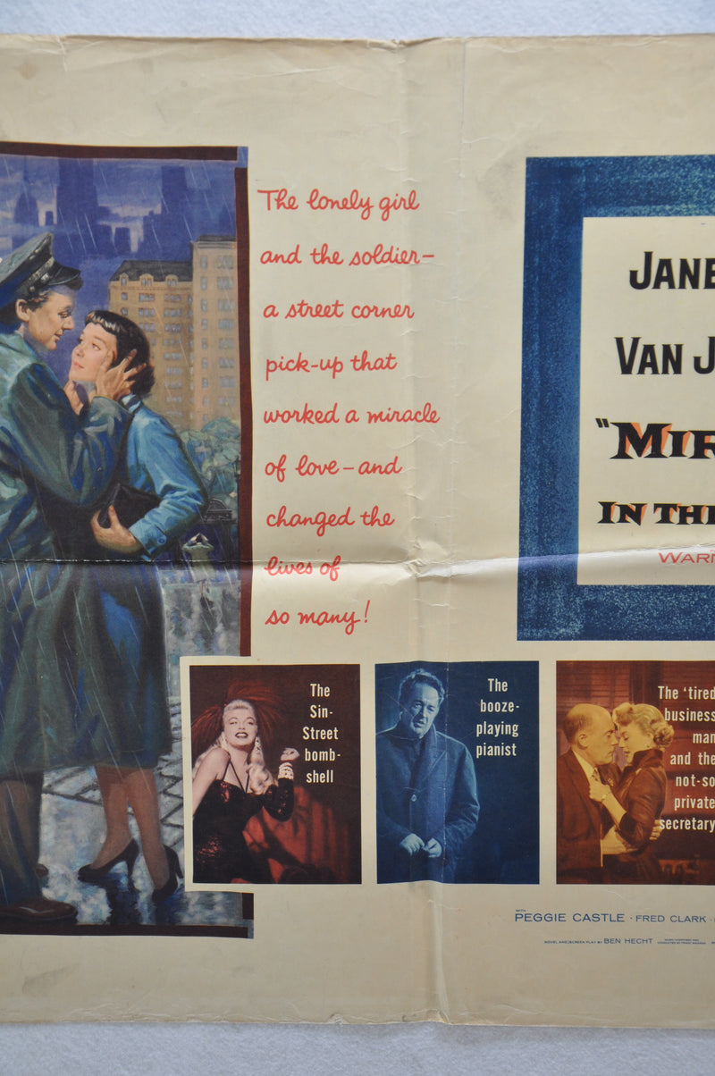 1956 Miracle in the Rain Original 1SH Movie Poster Jane Wyman Van Johnson   - TvMovieCards.com